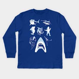 Famous Sharks Kids Long Sleeve T-Shirt
